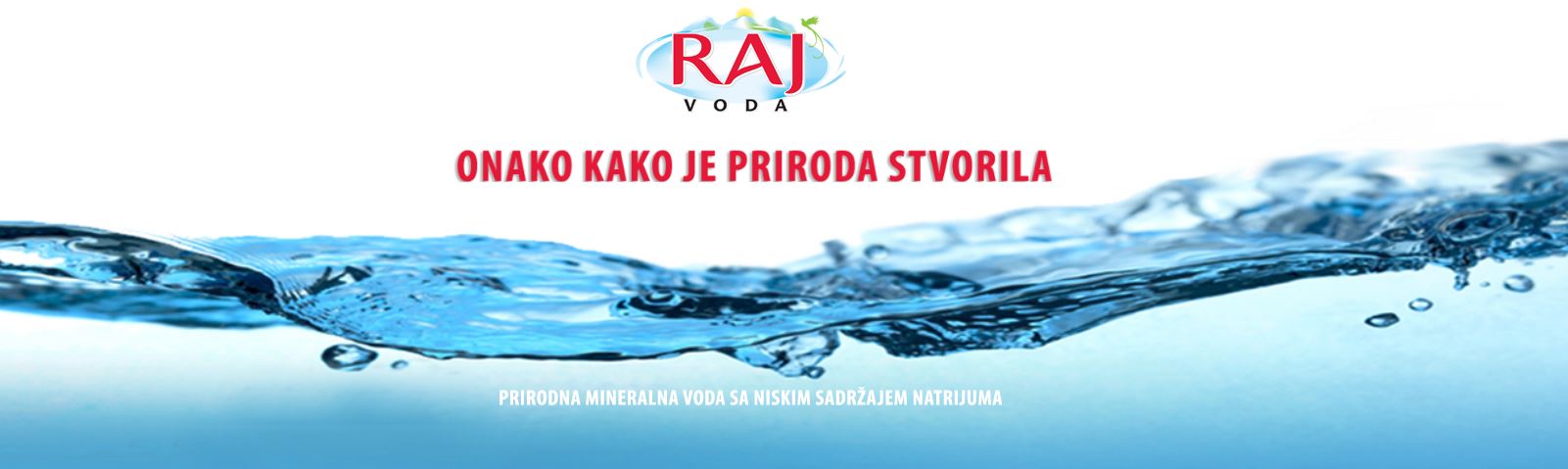 Mineralna voda sa niskim sadržajem natrijuma Raj Voda 