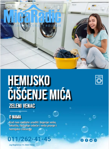 hemijsko čišćenje mića zeleni venac