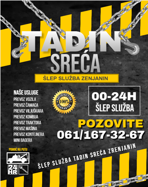 Šlep služba Tadin Sreća Zrenjanin