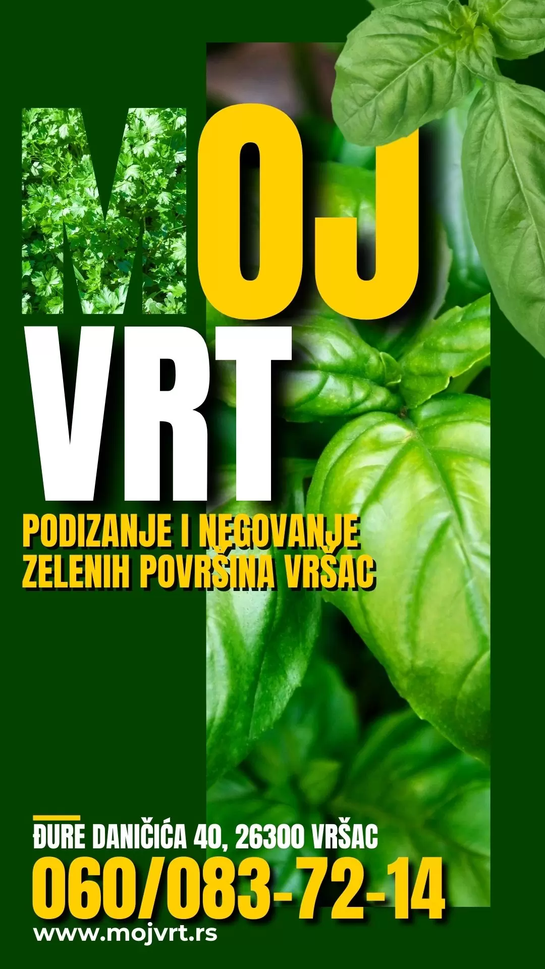 Podizanje i negovanje zelenih površina Vršac Moj Vrt