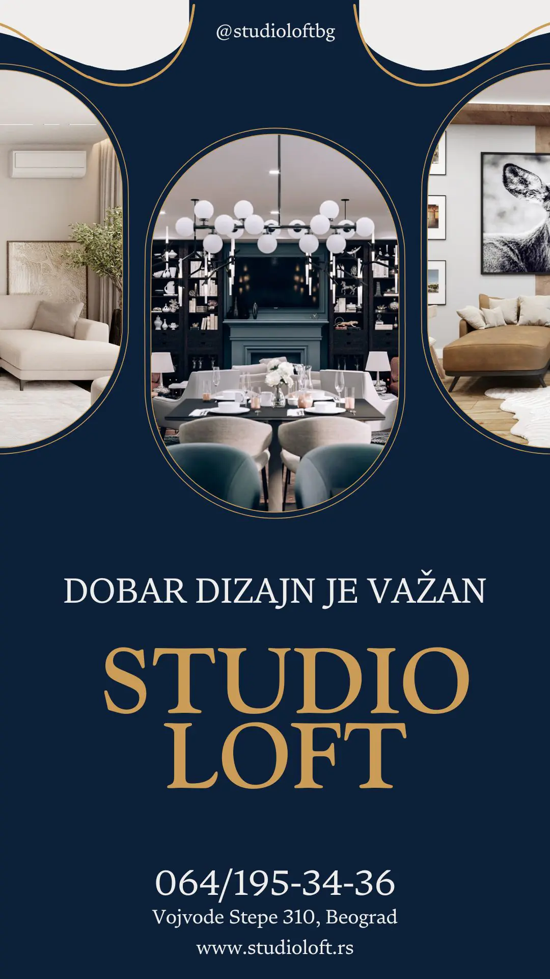 Dizajn enterijera Studio Loft Beograd