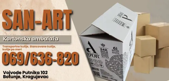 Proizvodnja kartonske ambalaže Kragujevac San Art