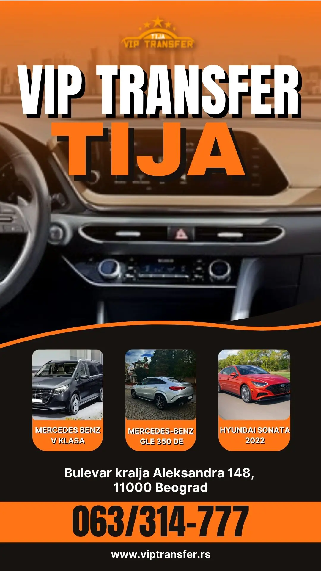 Međugradski i prekogranični transferi VIP Transfer Tija Beograd
