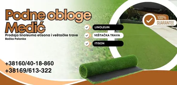 Prodaja linoleuma, etisona i veštačke trave Podne obloge Medić
