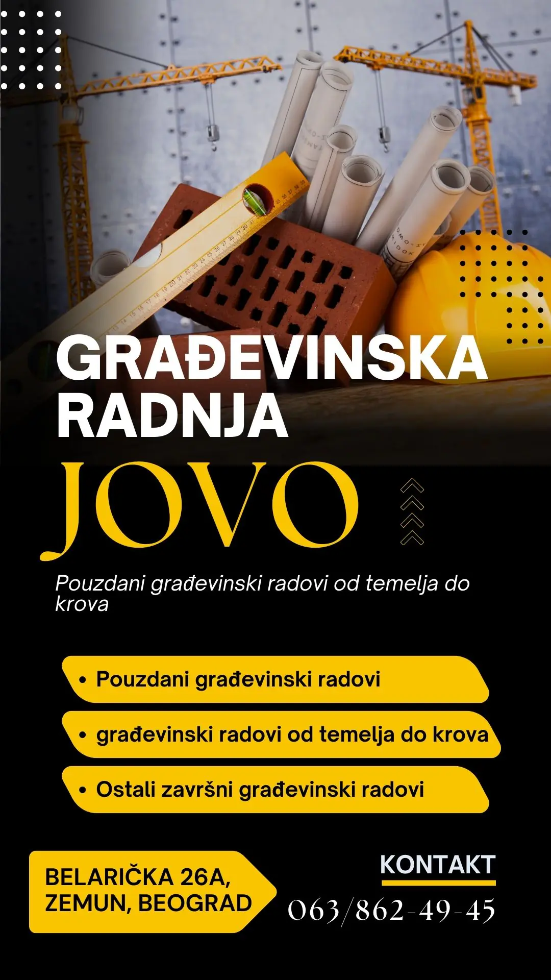 Građevinska radnja Jovo od temelja do krova Zemun