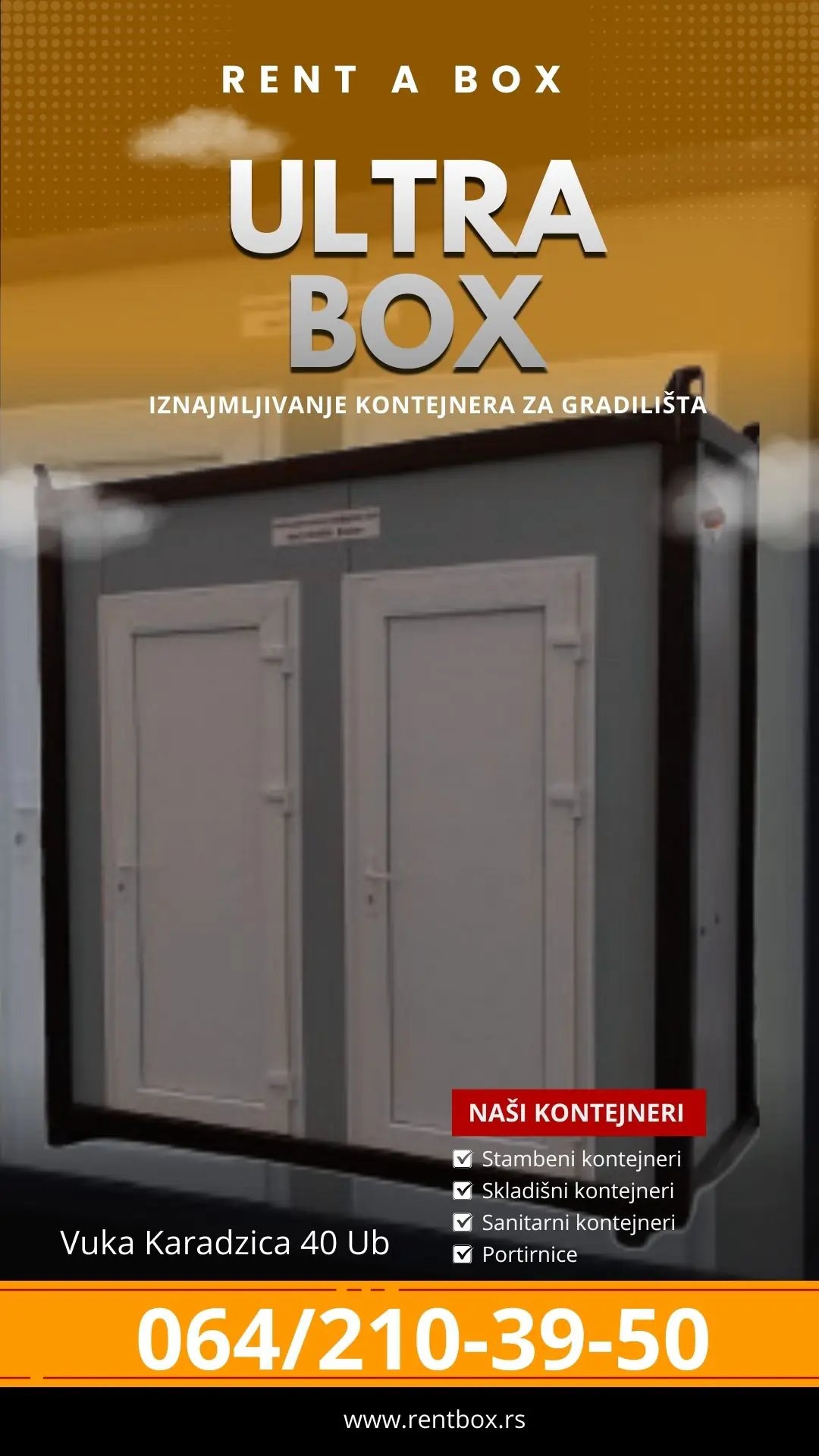 Iznajmljivanje kontejnera za gradilišta Ultra Box