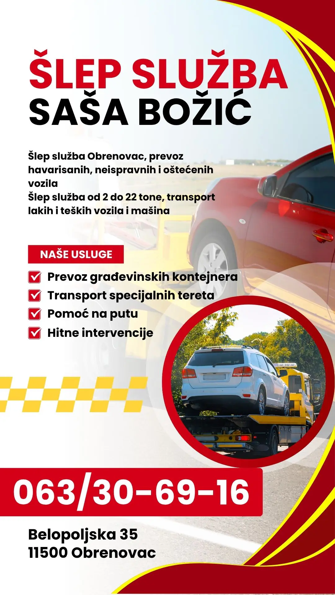 Šlep služba Saša Božić Obrenovac