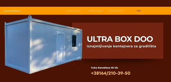 Iznajmljivanje kontejnera za gradilišta Ultra Box