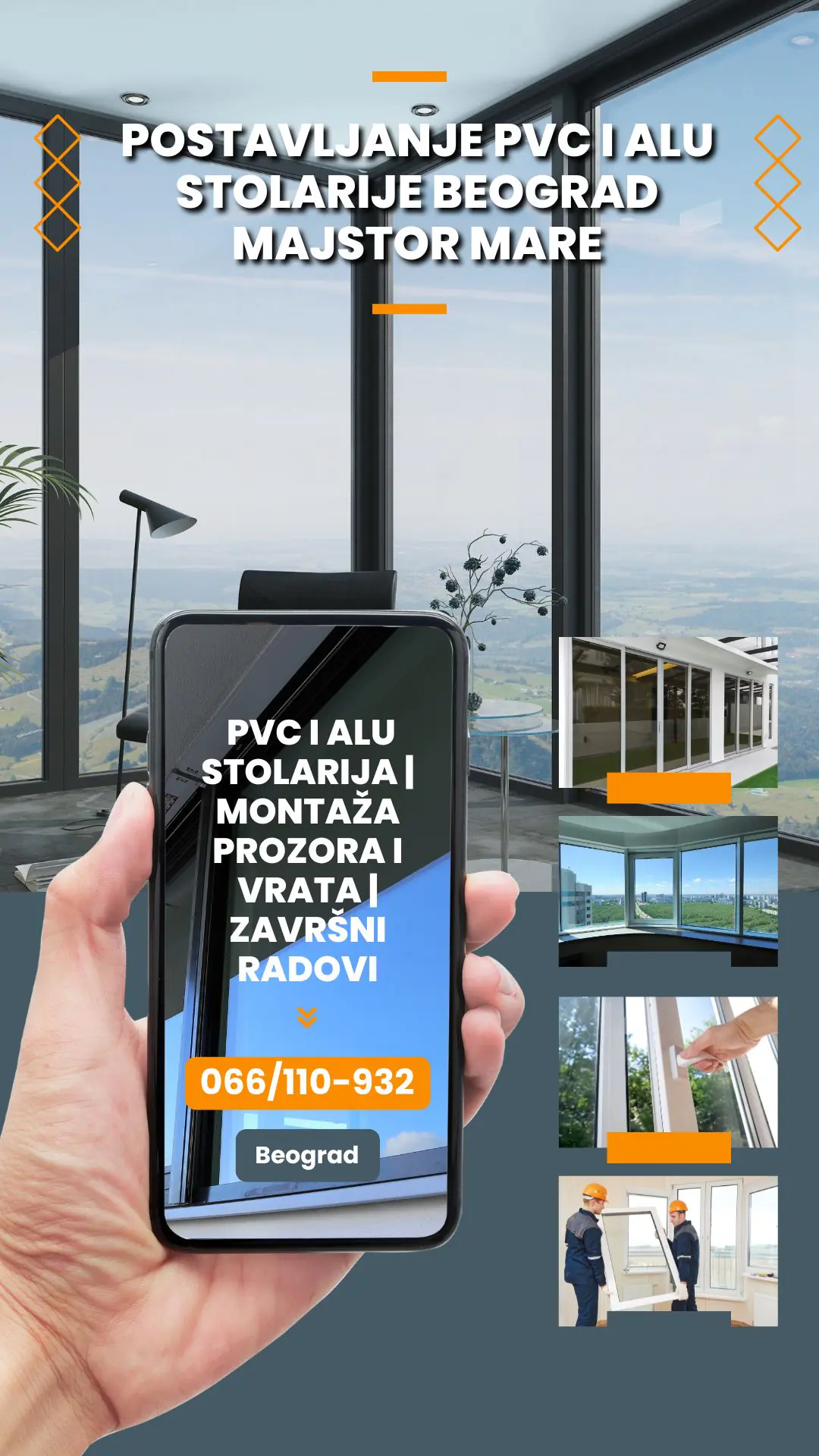 Postavljanje PVC i Alu stolarije Beograd Majstor Mare