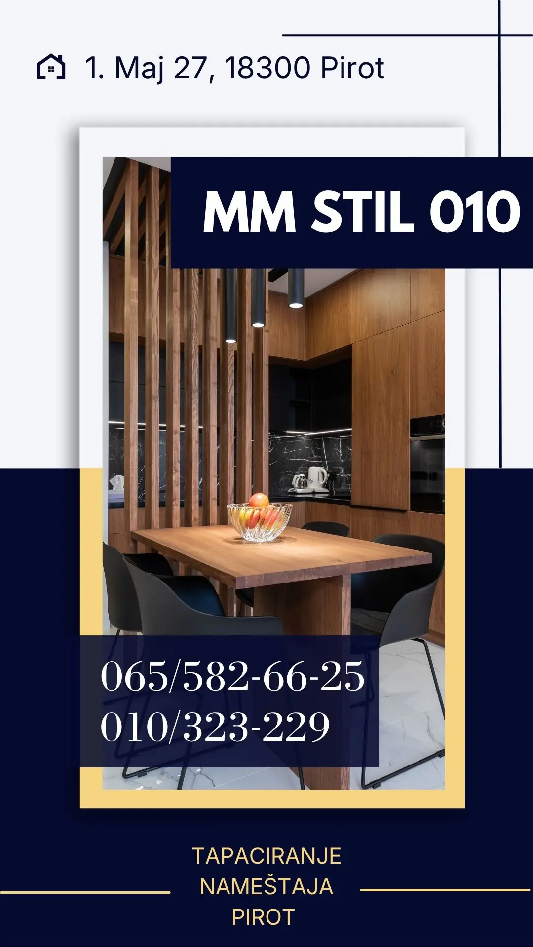 Tapaciranje nameštaja Pirot i izrada kuhinja po meri MM Stil 010