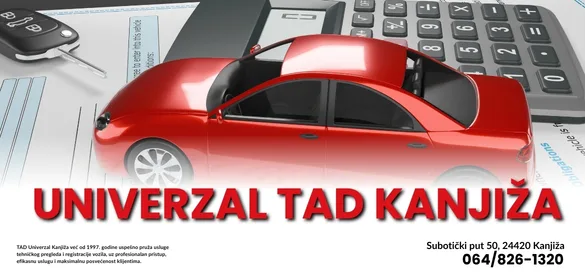 Tehnički pregled Univerzal TAD Kanjiža
