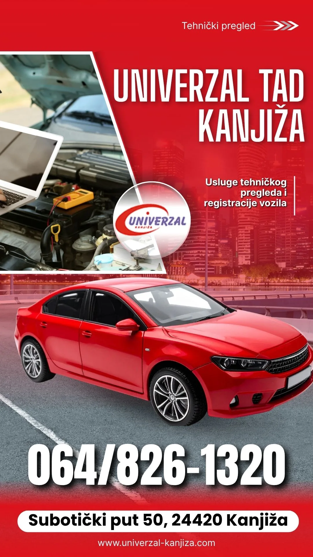 Tehnički pregled Univerzal TAD Kanjiža