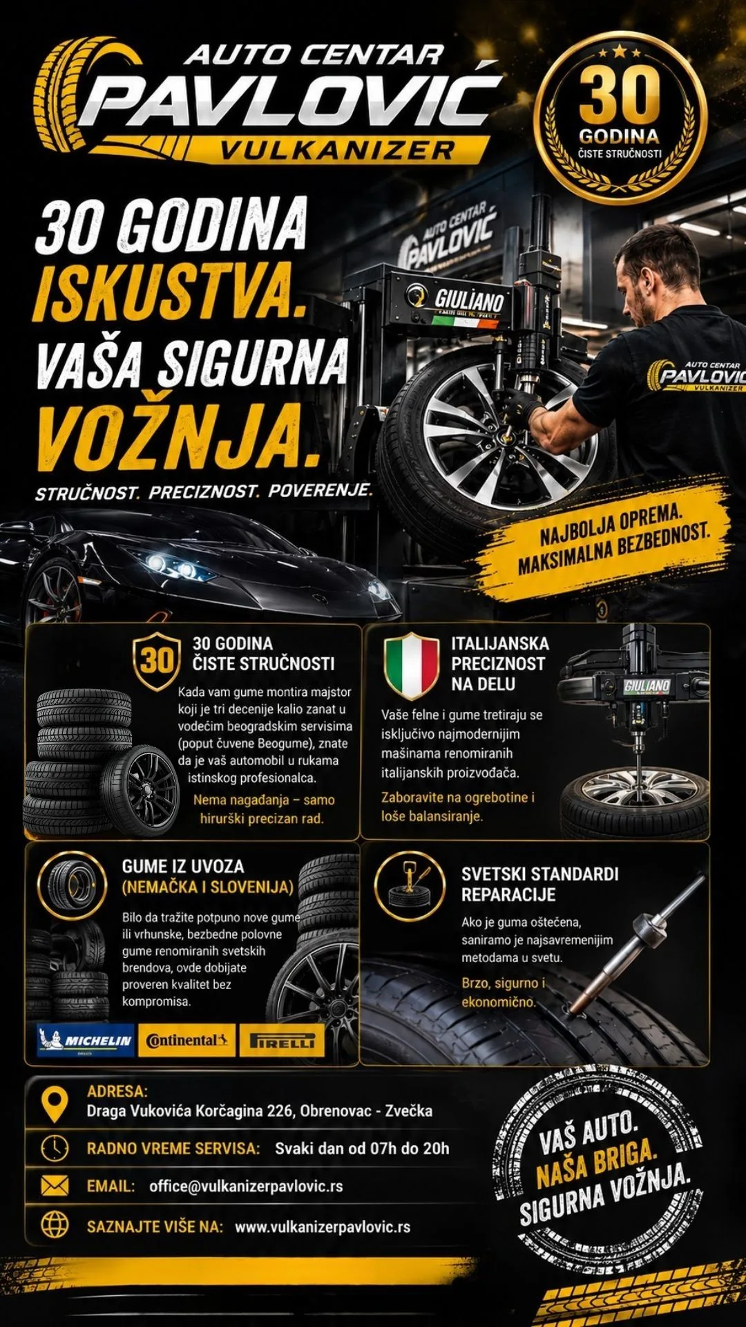 Vulkanizerska radnja Auto centar Pavlović Obrenovac