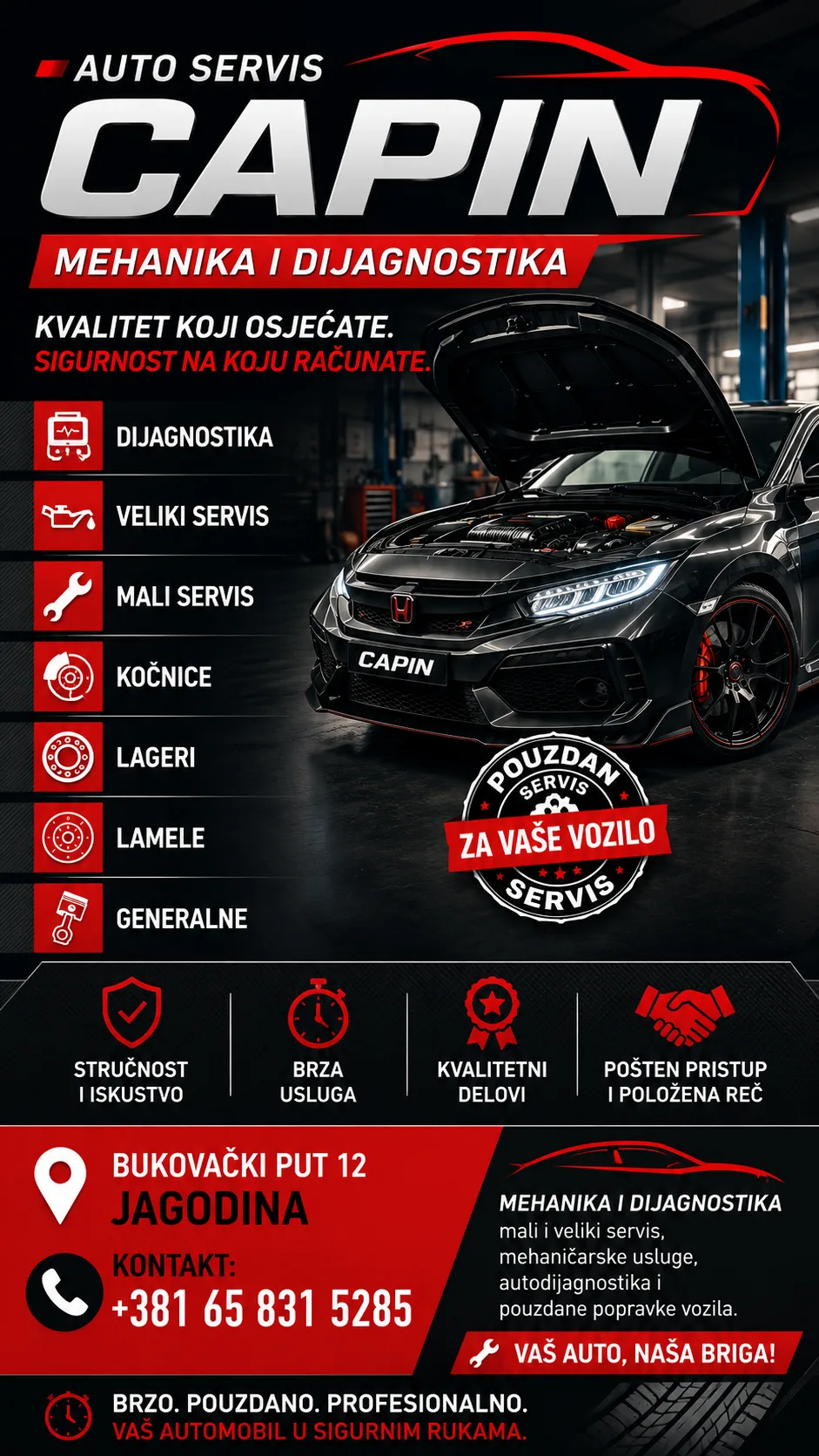 Auto servis Capin profesionalna mehanika i dijagnostika u Jagodini