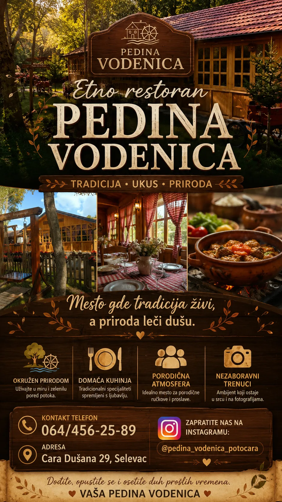 Etno restoran Pedina Vodenica Selevac