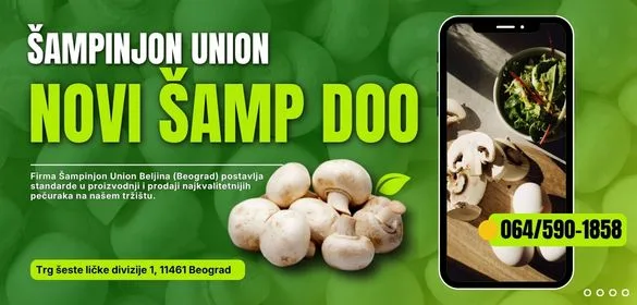 Veleprodaja šampinjona Novi Šamp doo