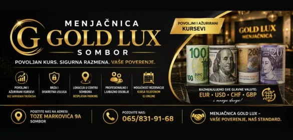 Najpovoljniji kurs bez provizije Sombor Menjačnica Gold Lux