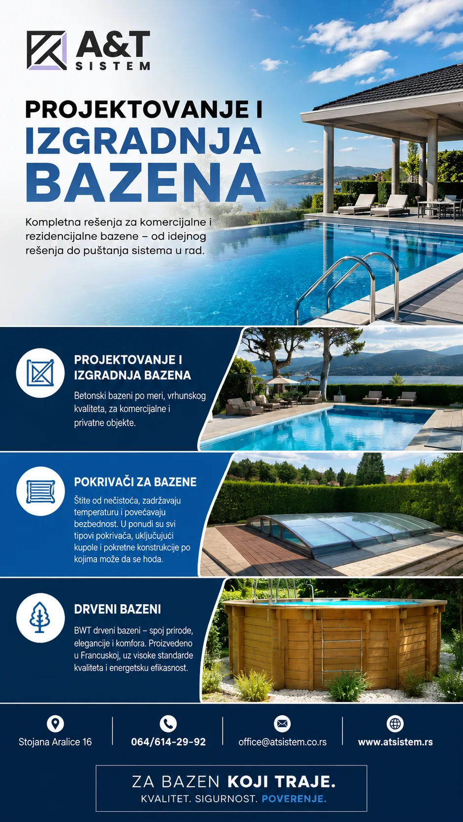 Projektovanje i izgradnja bazena A&T sistem doo