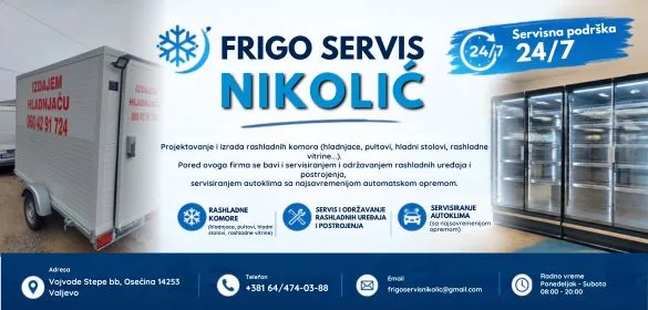 Servis i izrada rashladnih komora Valjevo